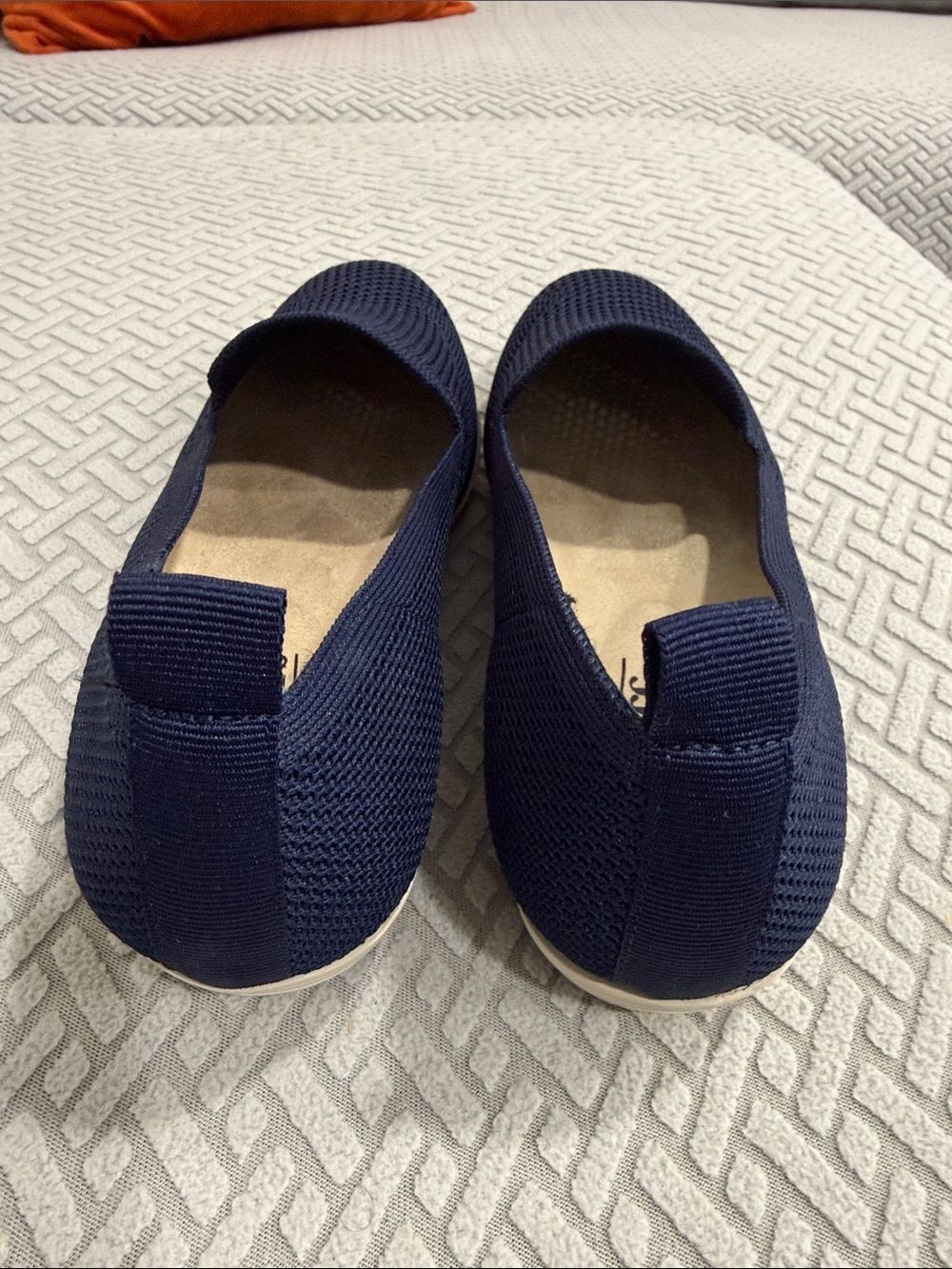 Cliffs by WHITE MOUNTAIN Navy Knit Slip-On Loafers Size 6.5 Chic Breathable - Picture 6 of 11